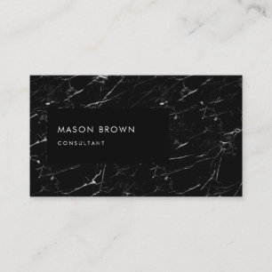 Berater Profi Moderner Schwarzer Marmor Visitenkarte