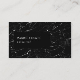 Berater Profi Moderner Schwarzer Marmor Visitenkarte