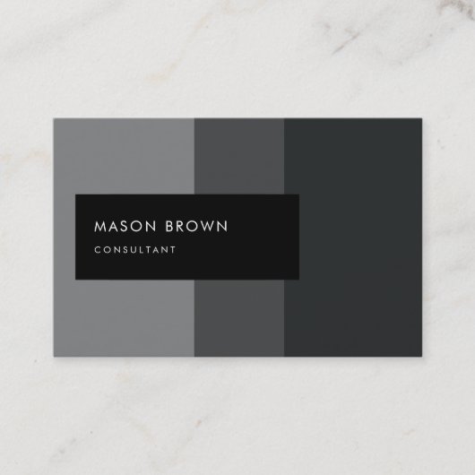 Berater Profi modernes graues Steigungs-Muster Visitenkarte (Vorderseite)
