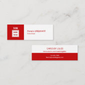 Berater Red White Modern Beruflich Mini Visitenkarte (Vorne/Hinten)