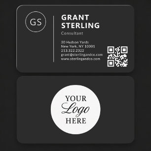 Berater Schwarz Logo QR Code Professional Visitenkarte