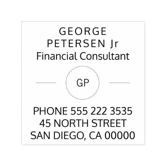 Berater | Unternehmen mit Monogramm Permastempel (Design)