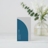 Berater Vertical Blue Light Gray Arch Qr Code Visitenkarte (Stehend Vorderseite)