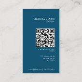 Berater Vertical Blue Light Gray Arch Qr Code Visitenkarte (Rückseite)