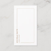 Berater Vertikaler Geometrischer brauner Qr-Code Visitenkarte (Vorderseite)