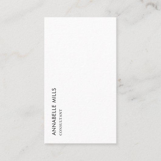 Berater Vertikaler Minimalistischer einfacher Qr-C Visitenkarte (Vorderseite)