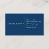 Berater, Visitenkarte (Rückseite)