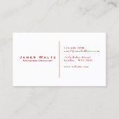 Berater Visitenkarte (Rückseite)