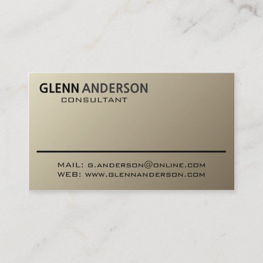 Berater - Visitenkarten Visitenkarte (Vorderseite)