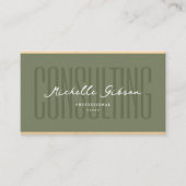 Beraterberatung Sage Elegante Visitenkarte (Vorderseite)