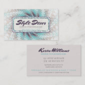 Beratergeschäft | Lila Abstrakter Wasserwirbel Visitenkarte (Vorne/Hinten)