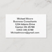 Beraterziele Visitenkarte (Rückseite)