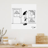 Beratung Cartoon 4967 Poster (Küche)