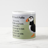 Beratung durch ein Puffin-Design Jumbo-Tasse (Vorderseite)