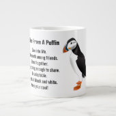 Beratung durch ein Puffin-Design Jumbo-Tasse (Vorderseite)