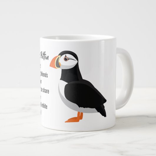 Beratung durch ein Puffin-Design Jumbo-Tasse (Vorderseite Rechts)