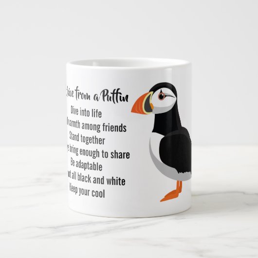 Beratung durch ein Puffin-Design Jumbo-Tasse (Vorderseite)