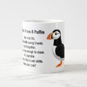 Beratung durch ein Puffin-Design Jumbo-Tasse (Vorderseite)