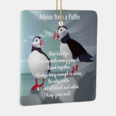 Beratung durch ein Puffin-Design Keramikornament (Rechts)