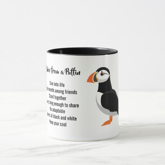 Beratung durch ein Puffin-Design Tasse (Zentrum)