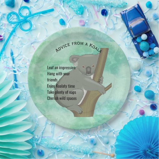 Beratung durch eine Koala-Designpapierplatte Pappteller (Party)