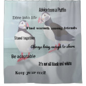 Beratung durch einen Puffin Design Duschvorhang (Vorderseite)