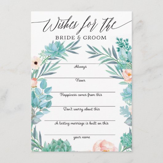 Beratung für Braut und Bräuche Begleitkarte (Vorderseite)