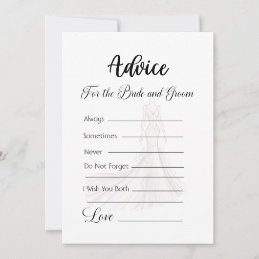 Beratung für Braut- und Gräuelkleid Einladung (Vorderseite)