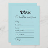 Beratung für Braut und Kräuterblau Einladung (Vorne/Hinten)