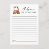 Beratung für das Brautparty "Braut-zu-Markt" Begleitkarte (Vorderseite)