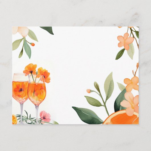 Beratung für das Brautparty von Bride Aperol Sprit Begleitkarte (Rückseite)