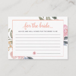 Beratung für das Bride Brautparty Game Begleitkarte