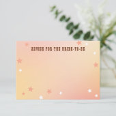 Beratung für das Bride Western Peach Brautparty Begleitkarte (Stehend Vorderseite)