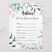 Beratung für die Blätter Braut und Grün & Rosa Einladung (Vorne/Hinten)