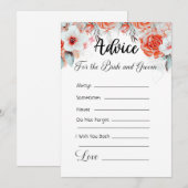 Beratung für die Blume Braut und Groom Orange Einladung (Vorne/Hinten)