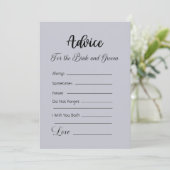 Beratung für die Braut und die Groom Cloud Gray Einladung (Stehend Vorderseite)