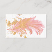 Beratung für die Bride Gold und Pink Feather Hinweiskarte (Rückseite)