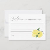Beratung für die Bride Lemon Main Squeeze Bridal Dankeskarte (Vorderseite)