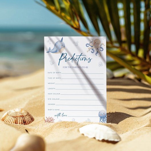 Beratung für die Eltern, Sea Animals Baby Dusche Einladung