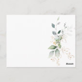 Beratung für die künftige Braut Postkarte (Rückseite)