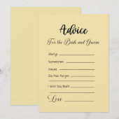 Beratung für die Vanilla von Braut und Baum Einladung (Vorne/Hinten)