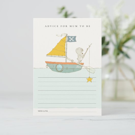 Beratung für Mama Baby Shower mit Bärenseglern Begleitkarte (Stehend Vorderseite)