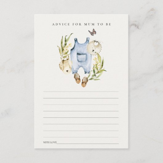 Beratung für Mum Baby Shower in Blättern Begleitkarte (Vorderseite)