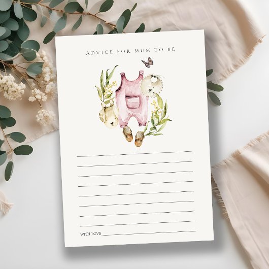 Beratung für Mum Baby Shower in Blättern Begleitkarte