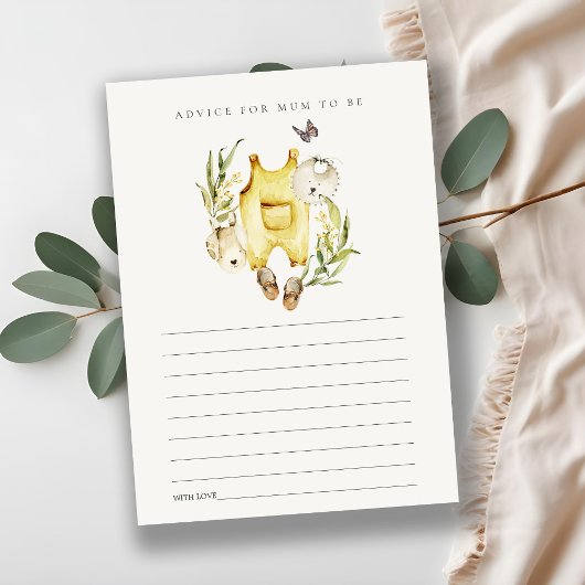 Beratung für Mum Baby Shower in Blättern Begleitkarte