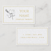 Beratung Gezeichnet Natur Psychotherapeut Bohemisc Visitenkarte (Vorne/Hinten)