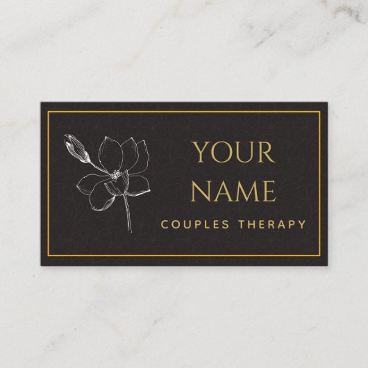 Beratung Gezeichnet Naturpsychologe Dark Brown Visitenkarte (Vorderseite)