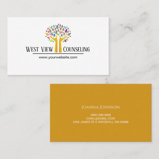 Beratung, Lebensbegleiter, Therapie, Therapeut, Visitenkarte (Vorne/Hinten)
