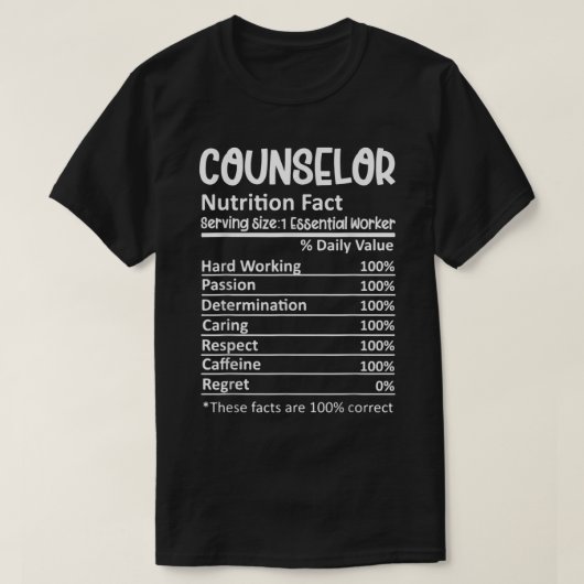 Beratung und Ernährung Fakten Beratungsfonds T-Shirt (Design vorne)