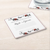 Beratung und gute Wünsche, Braut und Bräuche Rechteckiger Pappuntersetzer (angewinkelt)